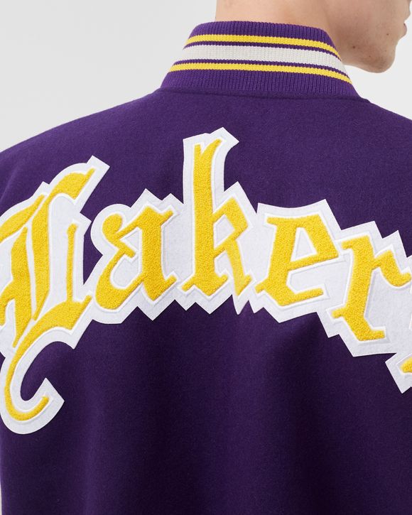 LAKERS WOOL AND LEATHER JACKET