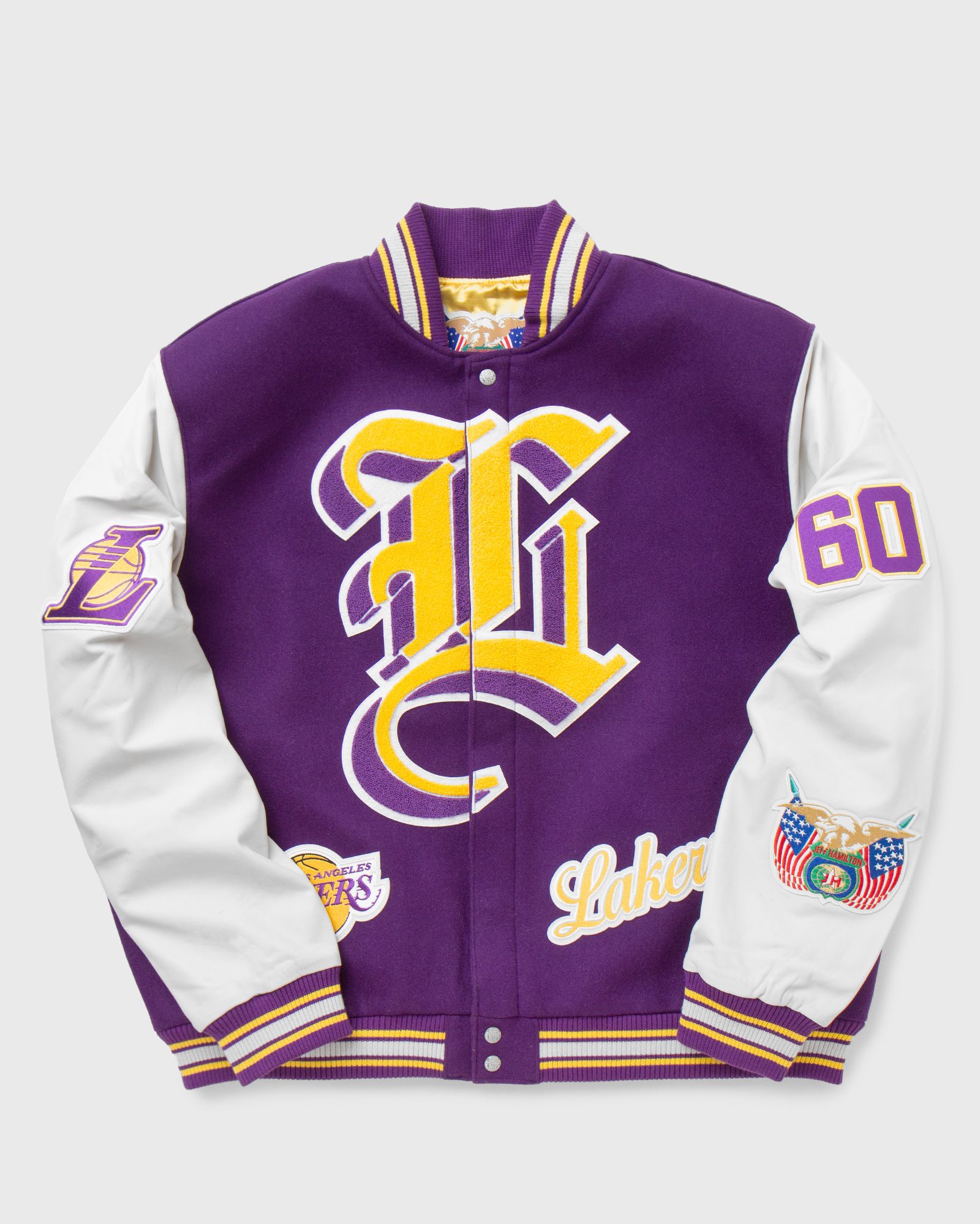 LAKERS WOOL AND LEATHER JACKET