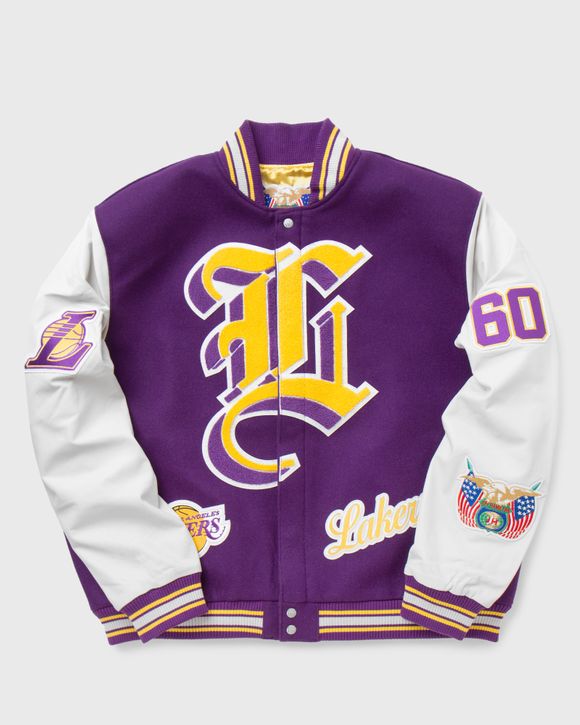 LAKERS WOOL AND LEATHER JACKET