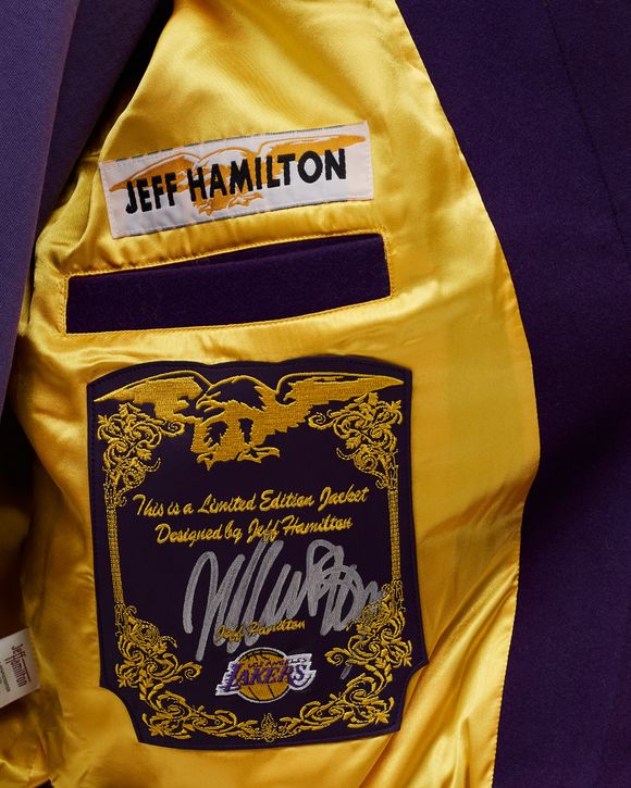 LAKERS WOOL AND LEATHER JACKET