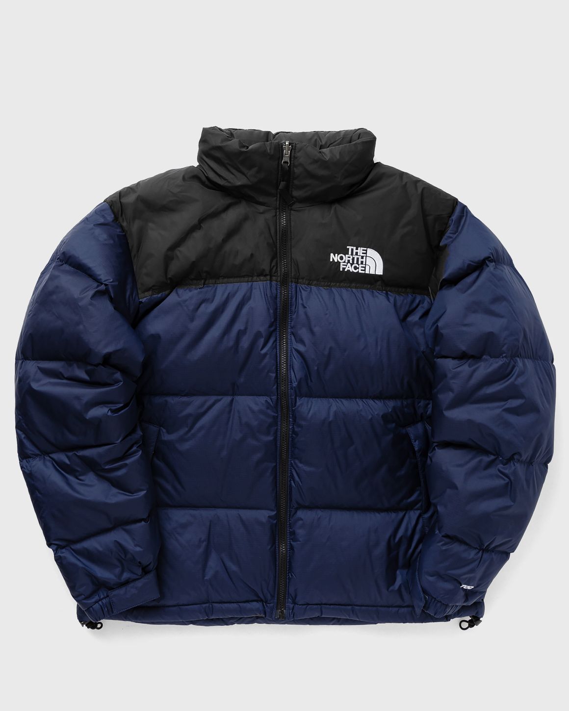 North face puffer jacket blue and black sale