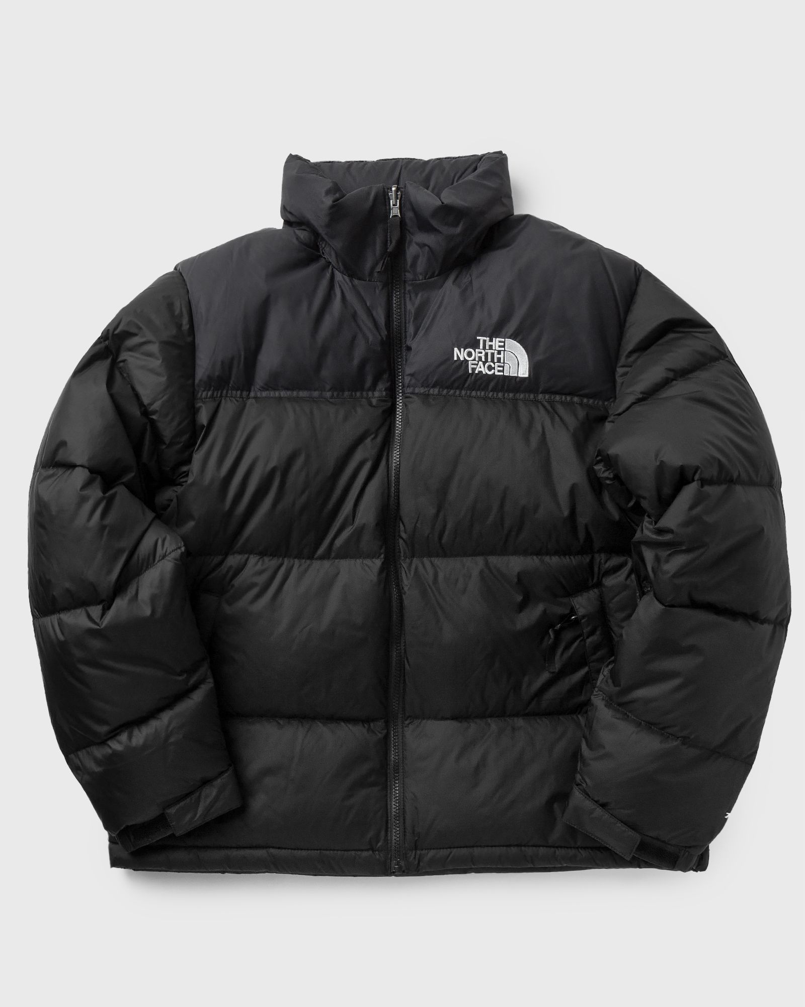 North face white discount and black puffer jacket