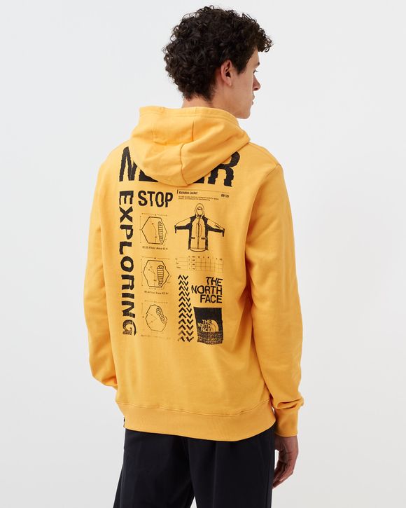 North face hoodie yellow best sale