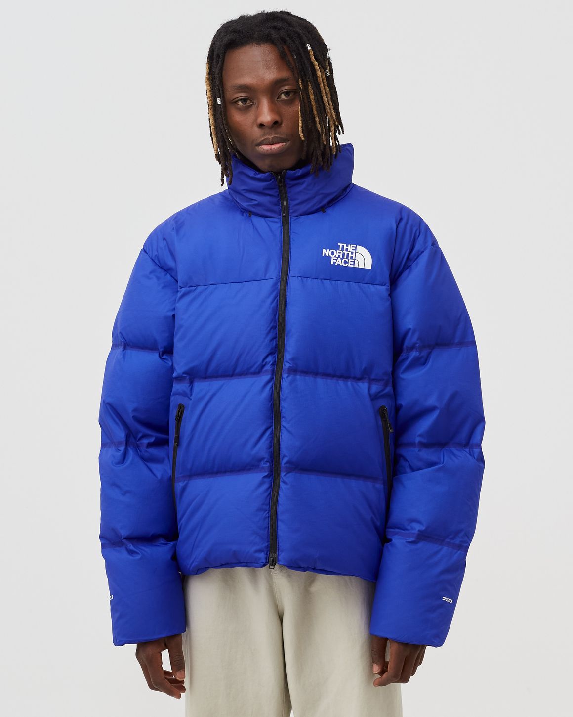 North face blue parka hotsell