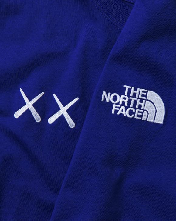 送料無料！THE NORTH FACE x KAWS ブルー ロゴ TEE NWT The North Face x KAWS XX Size Small Short Sleeve Tee T