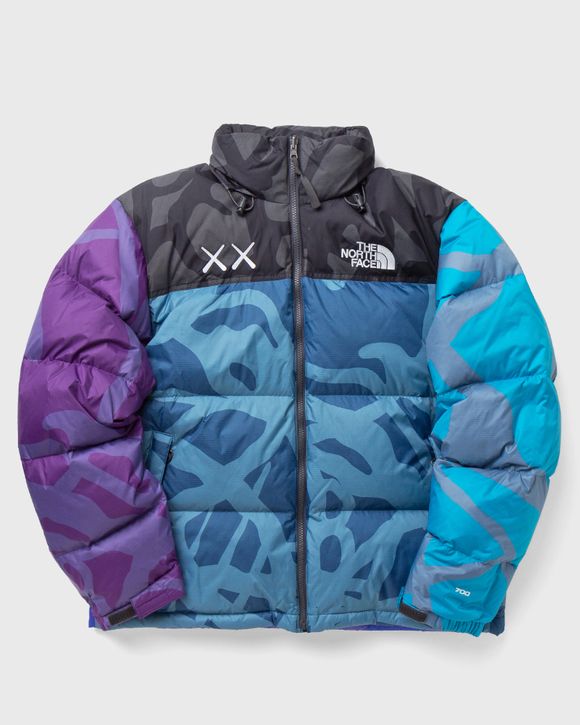 The North Face TNF X KAWS RETRO 1996 NUPTSE JACKET Blue - MONTEREY BLUE  NUPTSE PRINT