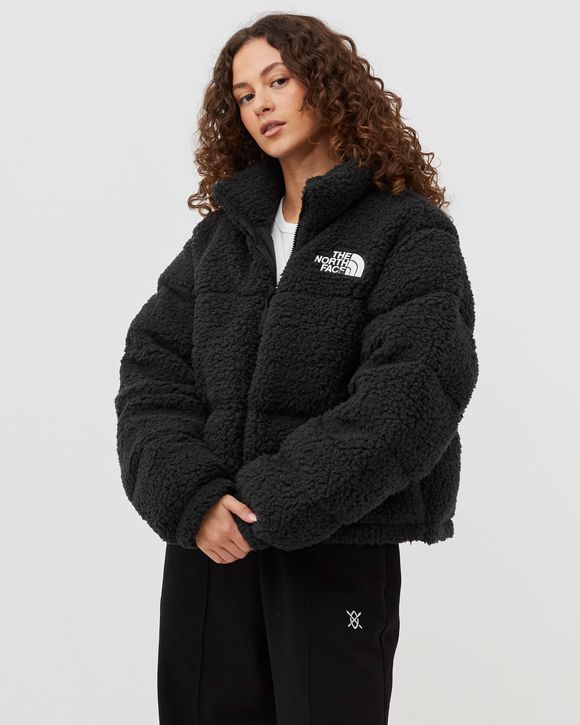 The North Face Nuptse High Pile Down Puffer Jacket in Black