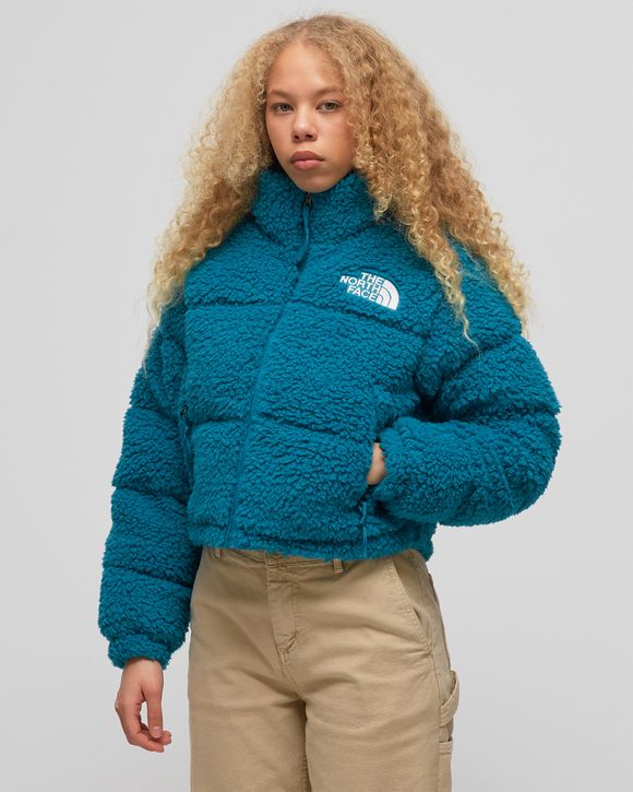 The North Face W HIGH PILE NUPTSE JACKET Blue - HARBOR BLUE