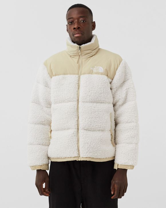 The North Face HIGH PILE NUPTSE JACKET White - GARDENIA WHITE/GRAVEL