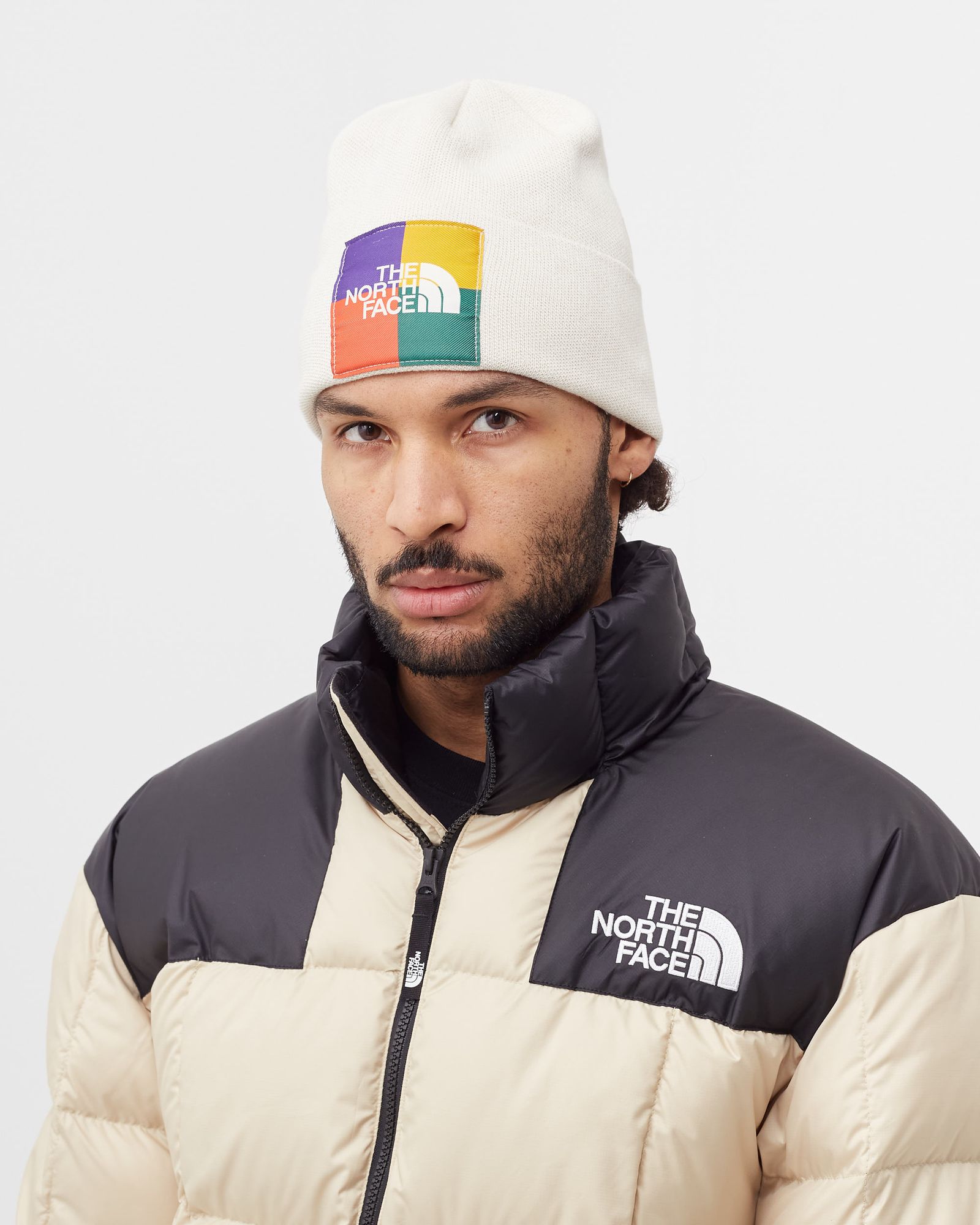 COLOR BLOCK KNIT BEANIE