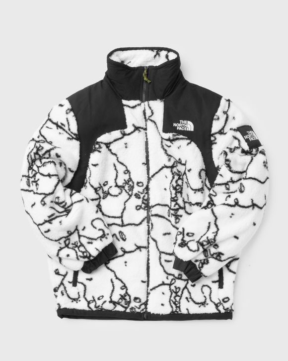 WMNS SEARCH & RESCUE OVERSIZED FULL ZIP SHERPA JACKET - TNF WHITE SHAN MAR  SEARCH AND RESCUE PRINT