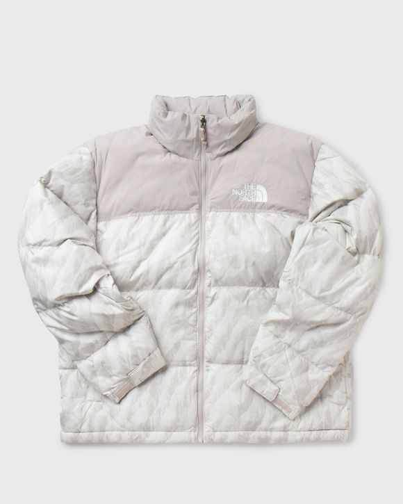 Grey north face nuptse jacket hotsell