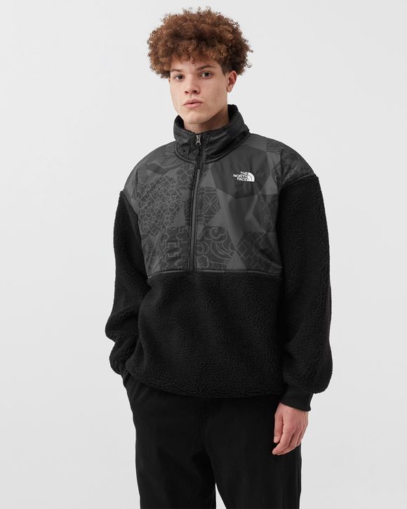 The North Face PRINTED PLATTE SHERPA 1/4 ZIP Black - TNF BLACK IC GEO TONAL  PRINT