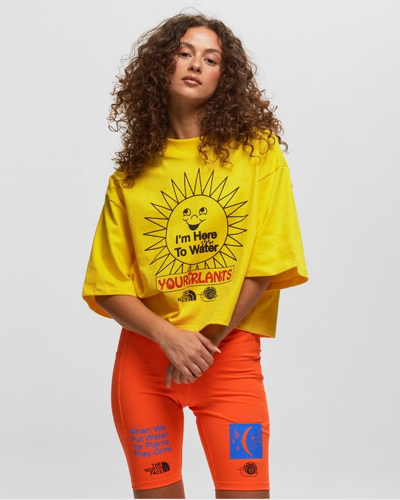 The North Face TNF X ONLINE CERAMICS W CROPPED S/S TEE Yellow - LIGHTNING  YELLOW
