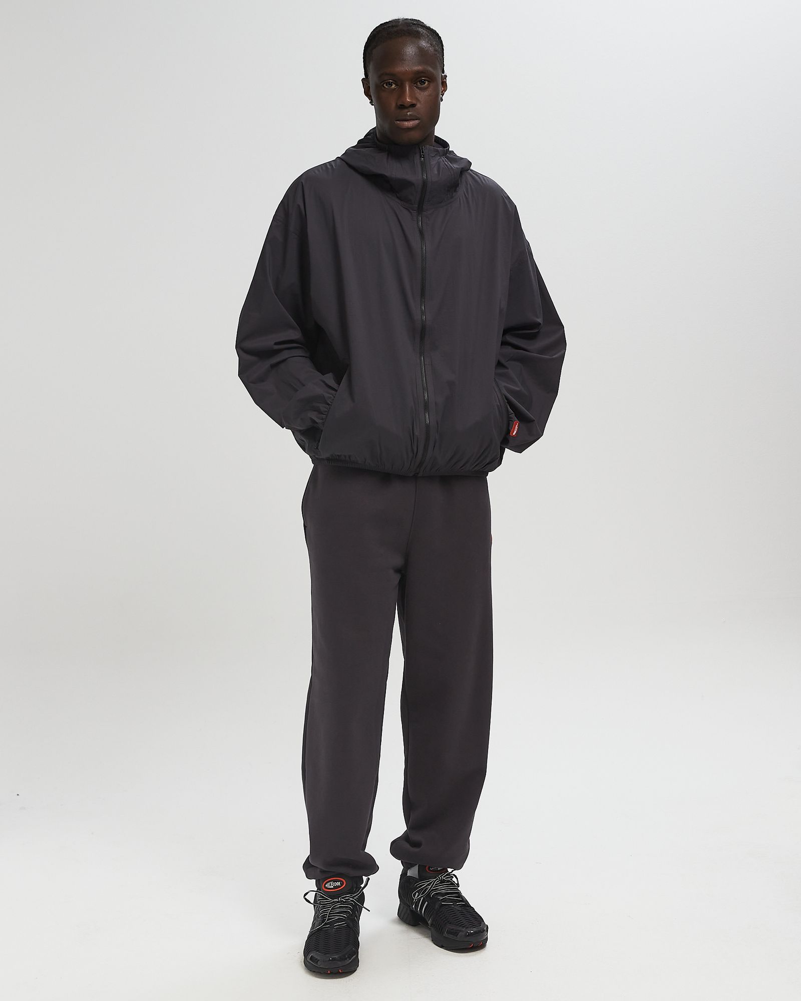 TNF Red Box Packable Hooded Wind Jacket