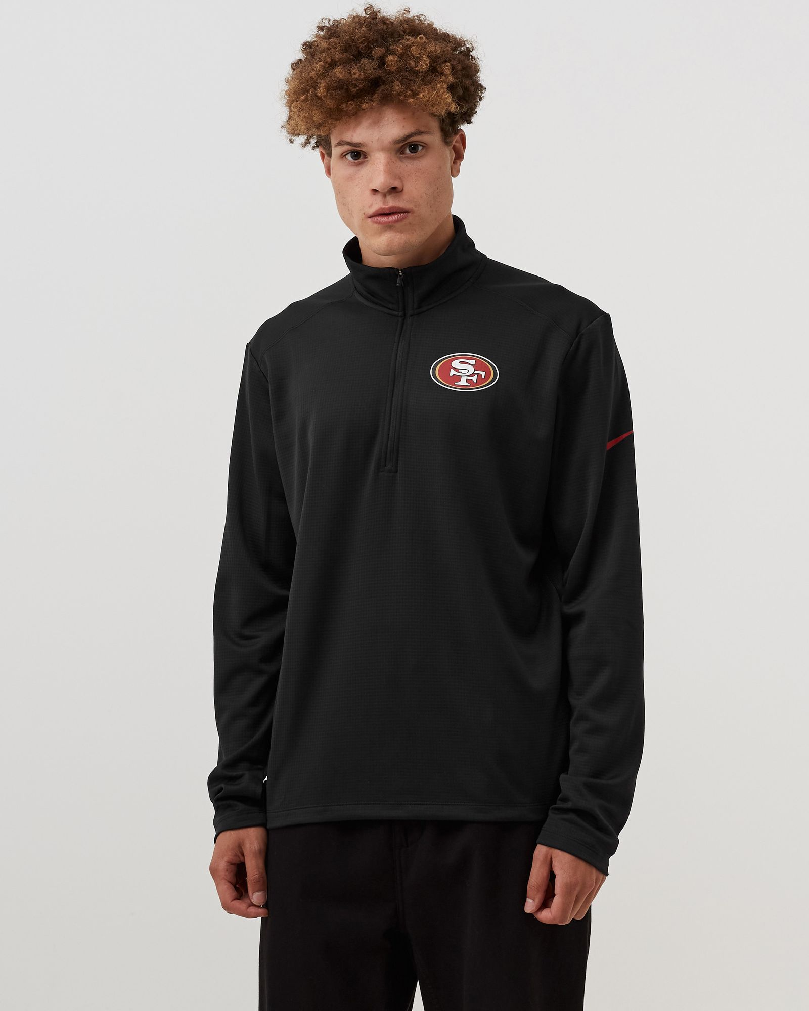 NFL San Francisco 49ers Mens Nike Logo Pacer Half Zip