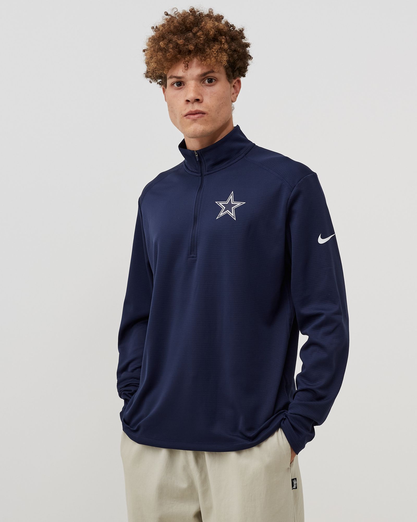 NFL Dallas Cowboys Mens Nike Logo Pacer Half Zip
