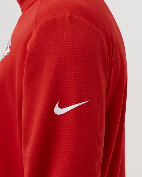 Nike Men's Kansas City Chiefs Logo Pacer Red Half-Zip Pullover