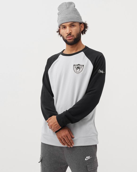 Las Vegas Raiders Nike Dri-Fit Cotton Long Sleeve Raglan T-Shirt - Mens