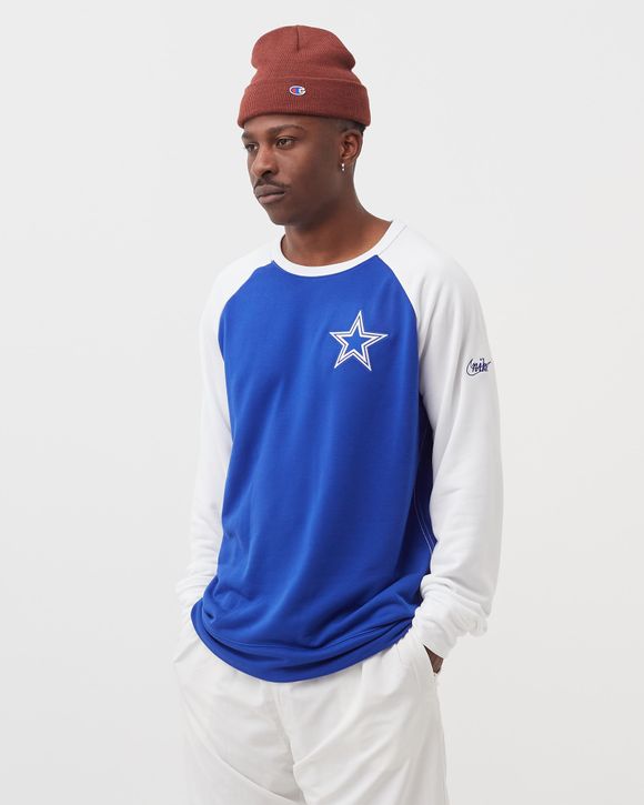 Nike Dallas Cowboys Dri-Fit Raglan Crew Longsleeve Blue - OLD  ROYAL-WHITE-WHITE