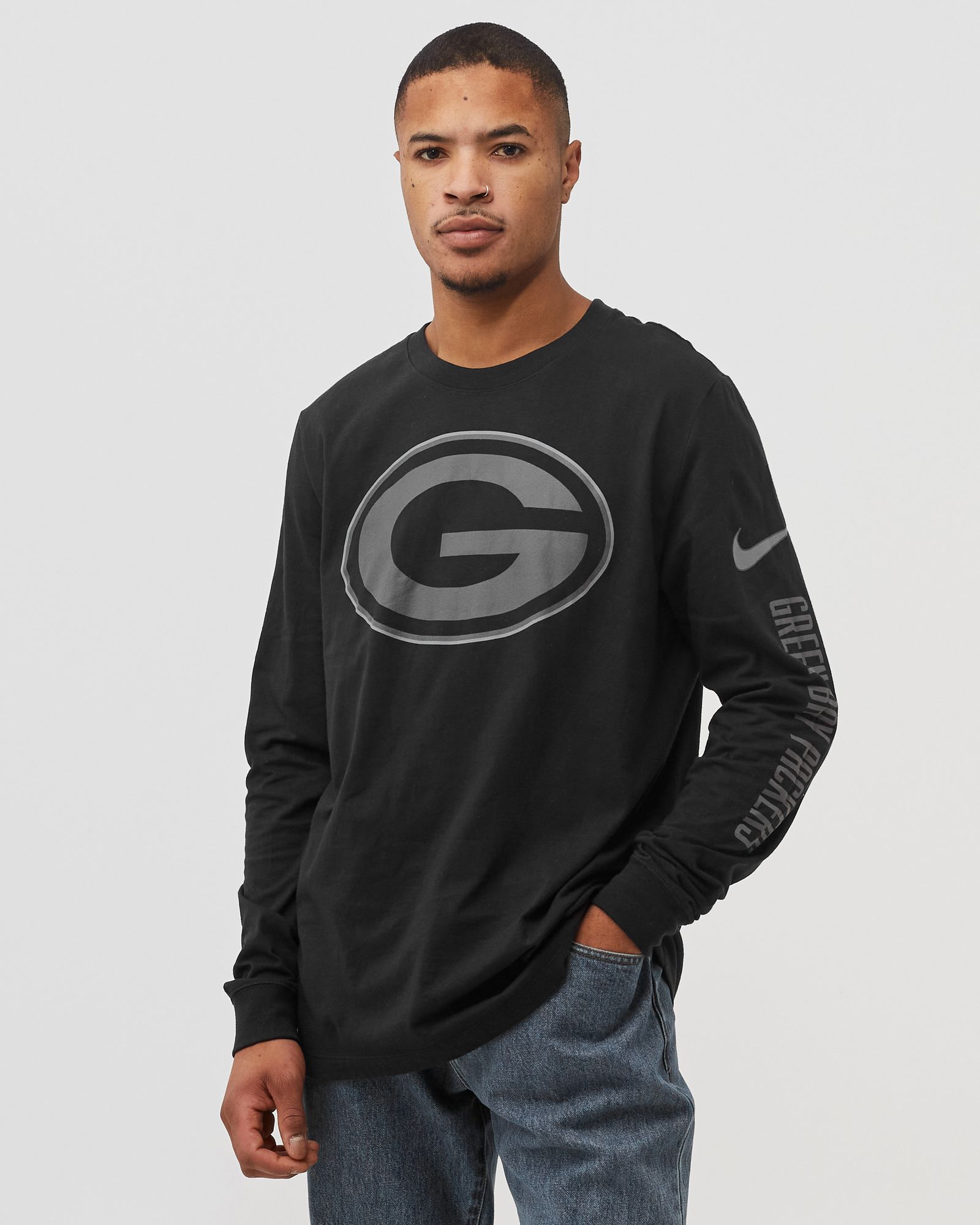 Green Bay Packers RFLCTV Essential Cotton L/S Tee
