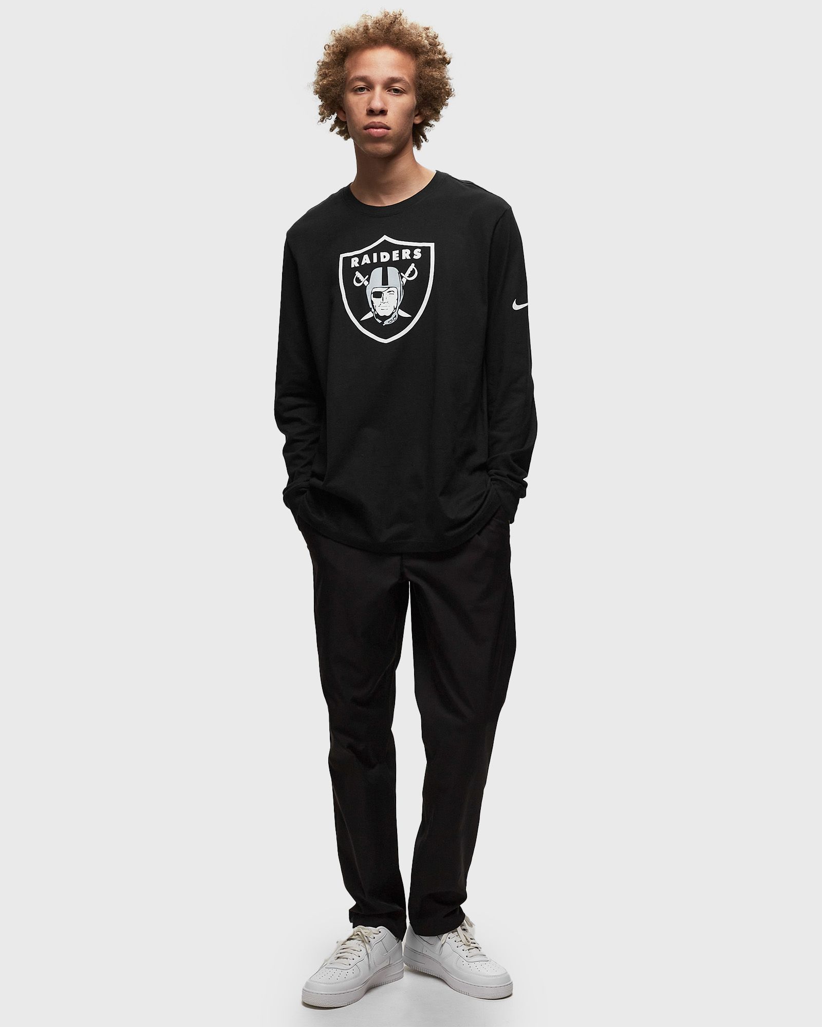 NFL Las Vegas Raiders Nike Essential Cotton LS Logo T-Shirt