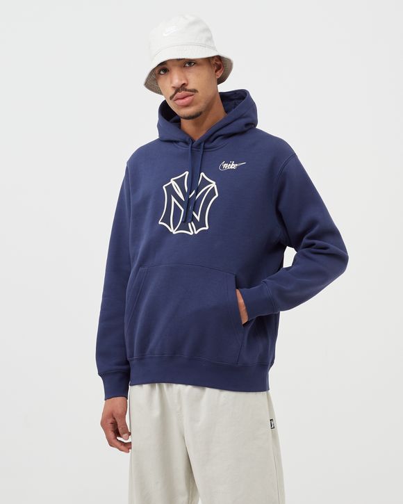 Nike Performance NEW YORK YANKEES WORDMARK THERMA PERFORMANCE - Hoodie -  midnight navy/dark blue 