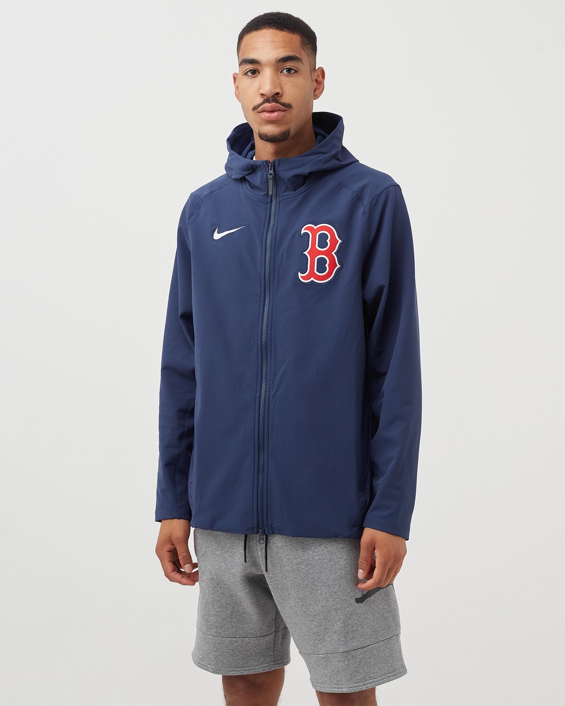 Nike Boston Red Sox Pre Game Therma Full Zip Hoodie Blue BSTN Store