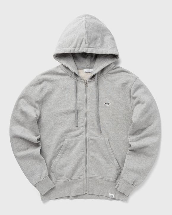 Maison Kitsune CHILLAX FOX PATCH ZIPPED HOODIE Grey | BSTN Store