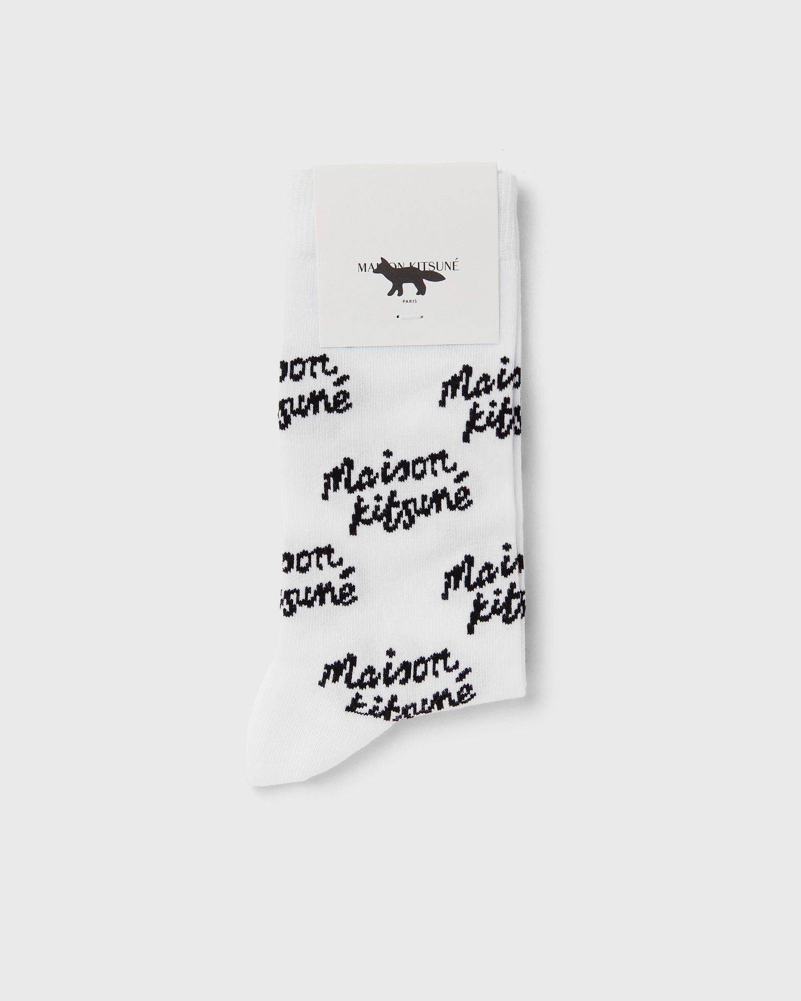 MAISON KITSUNE HANDWRITING ALL OVER SOCKS