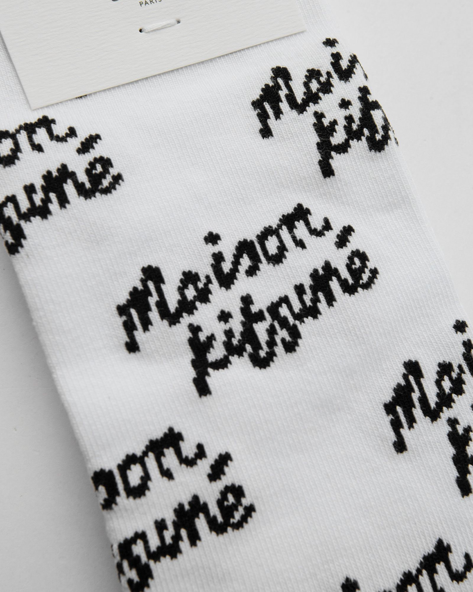 MAISON KITSUNE HANDWRITING ALL OVER SOCKS