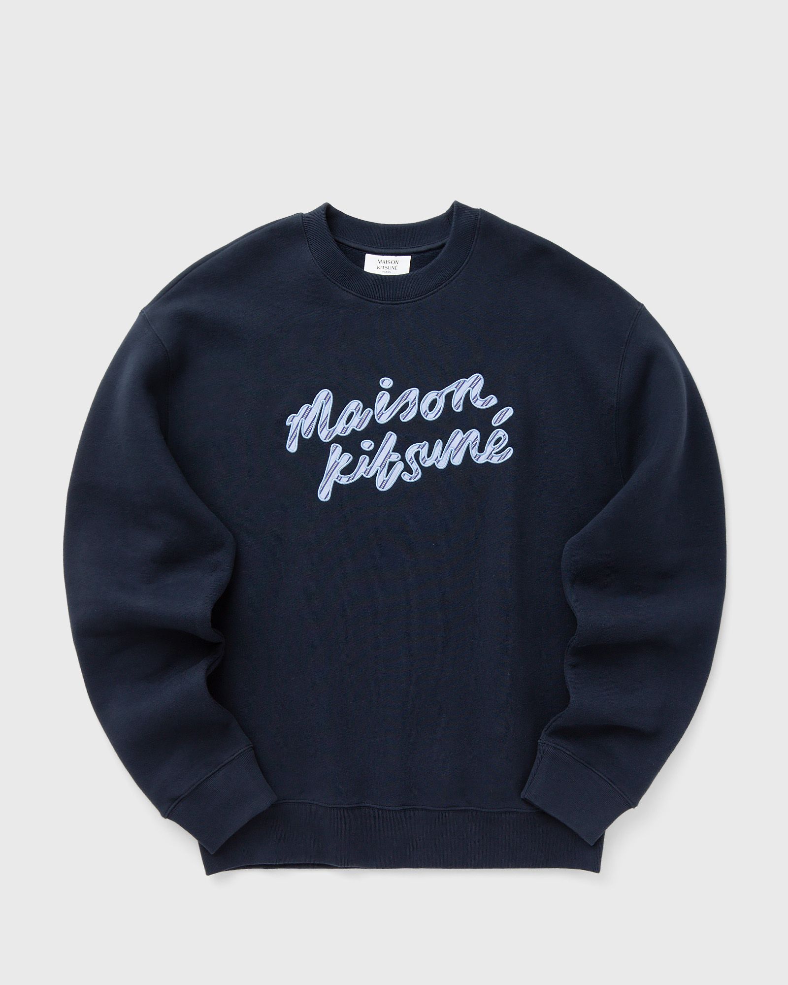 MAISON KITSUNE HANDWRITING STRIPED COMFORT SWEATSHIRT