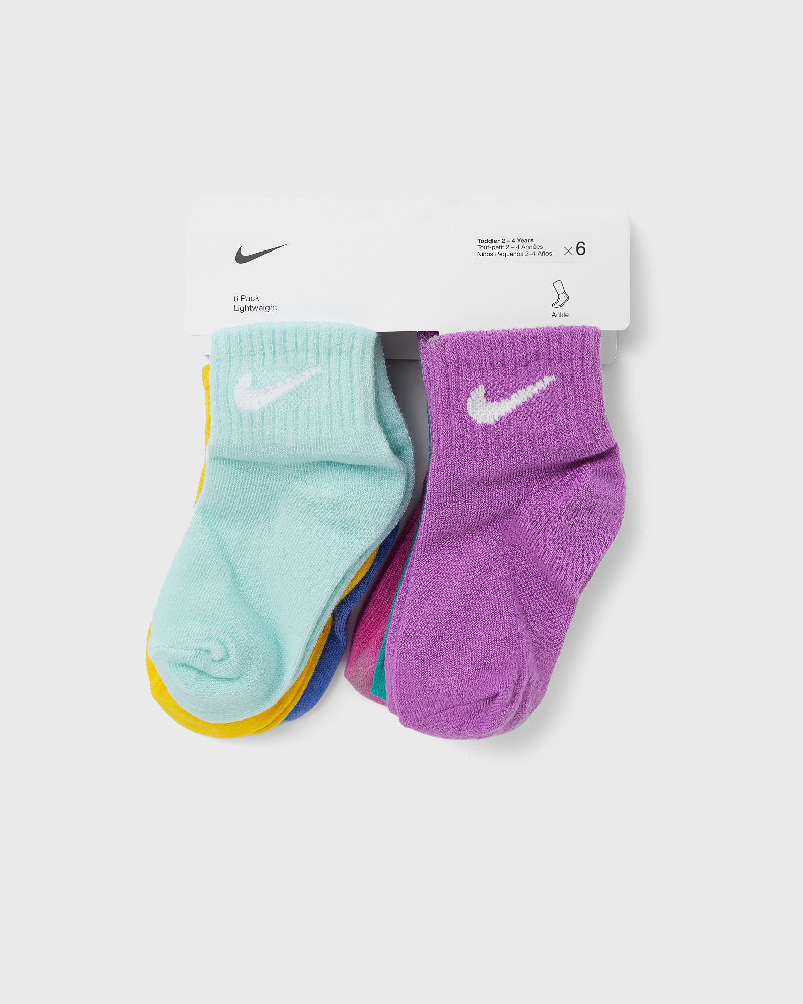SWOOSH 6PK INFANT ANKLE SOCK