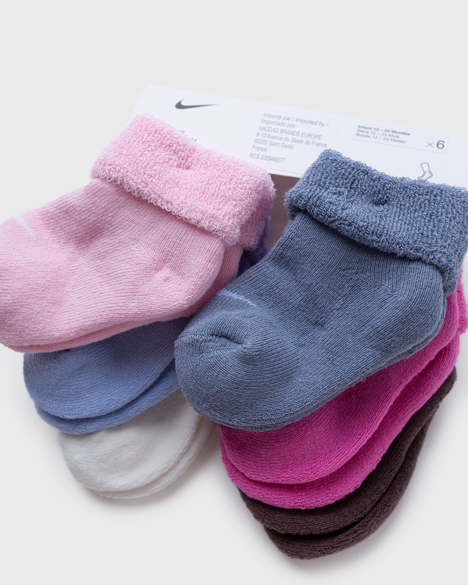 6PK TERRY CUFFED INFANT SOCK