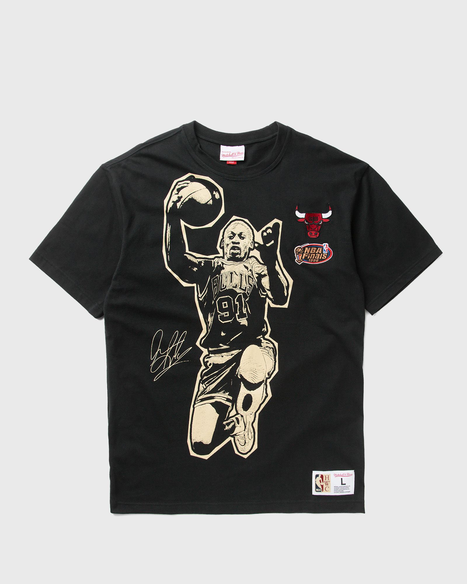 NBA BLOCKBUSTER SS PLAYER TEE VINTAGE LOGO CHICAGO BULLS DENNIS RODMAN