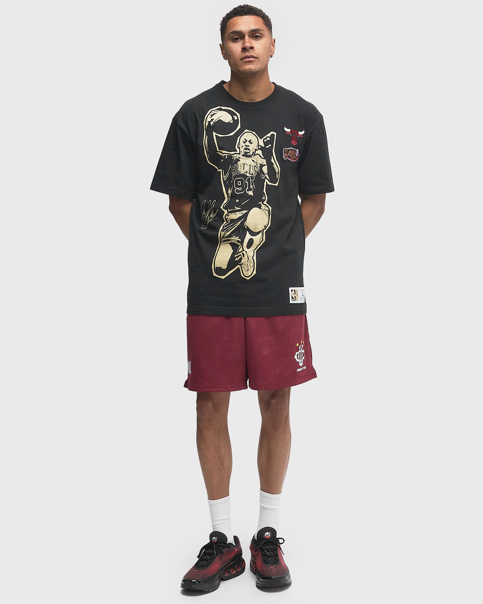 NBA BLOCKBUSTER SS PLAYER TEE VINTAGE LOGO CHICAGO BULLS DENNIS RODMAN