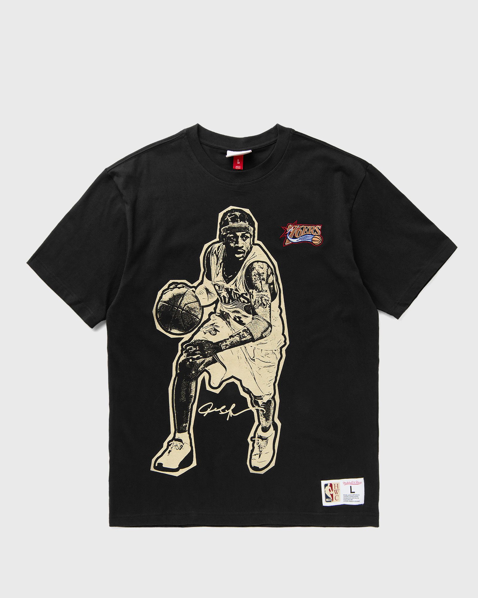 NBA BLOCKBUSTER SS PLAYER TEE VINTAGE LOGO PHILADELPHIA 76ERS ALLEN IVERSON