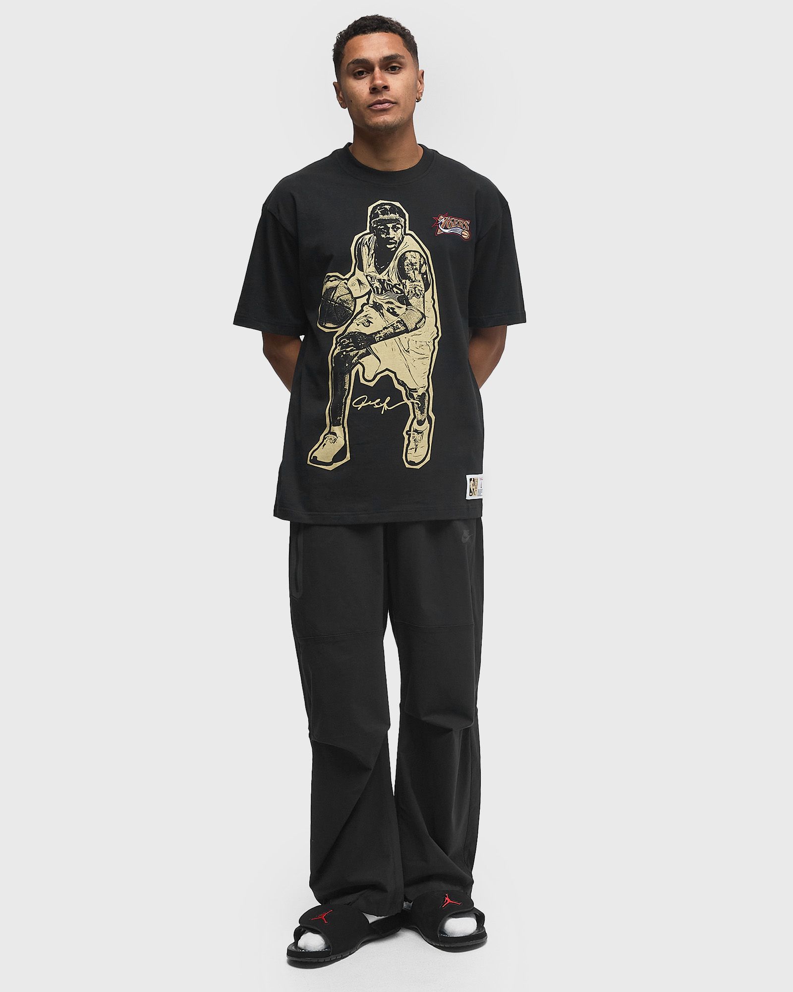 NBA BLOCKBUSTER SS PLAYER TEE VINTAGE LOGO PHILADELPHIA 76ERS ALLEN IVERSON