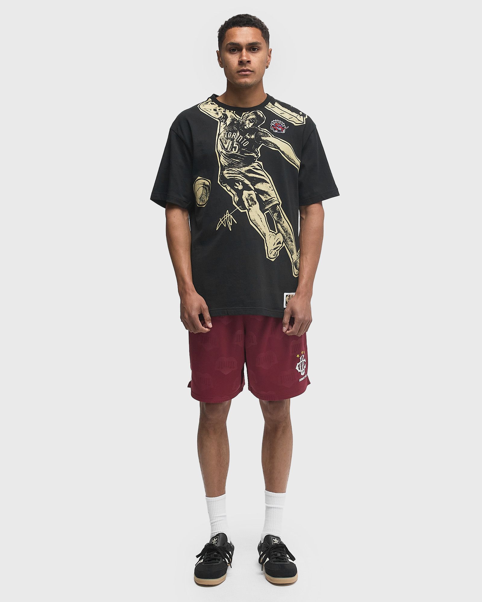 NBA BLOCKBUSTER SS PLAYER TEE VINTAGE LOGO TORONTO RAPTORS VINCE CARTER