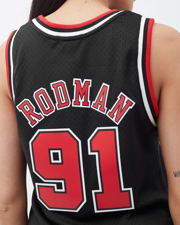 Women's Mitchell and Ness Chicago Bulls NBA Dennis Rodman Hardwood Classics  Swingman Jersey