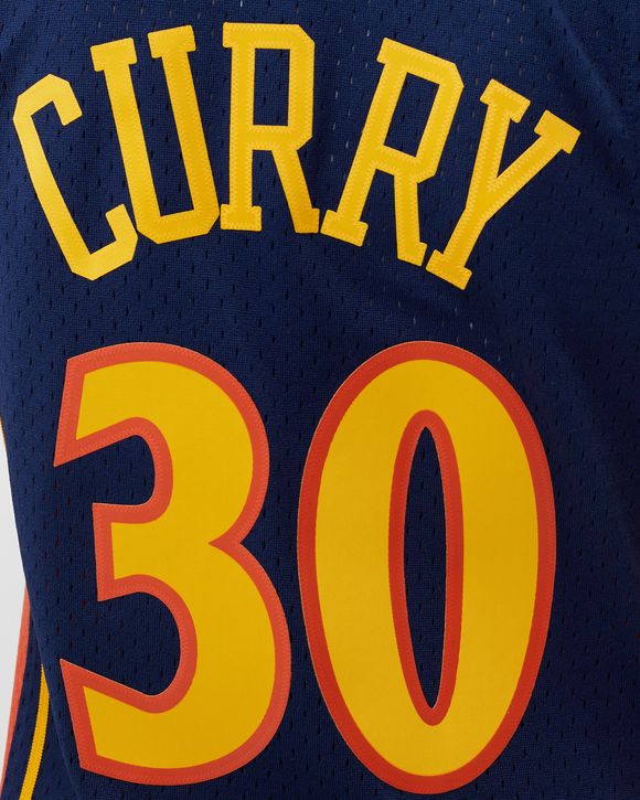 Mitchell & Ness NBA Women's Swingman Jersey Golden State Warriors 2009-10 Stephen Curry #30 Women Tops & Tanks Blue|Orange in Size:M