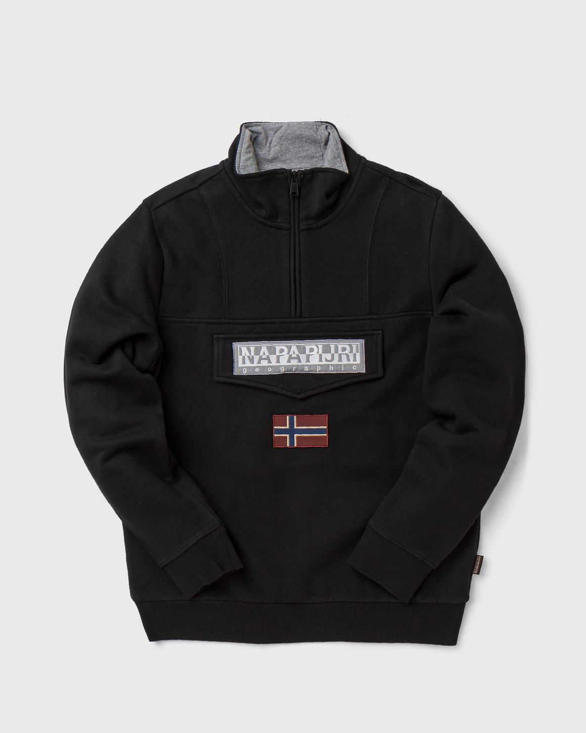 【送関込】NAPAPIJRI☆T-Burgee half zip sweatshirt Napapijri BURGEE HALF ZIP SWEATSHIRT Grey | BSTN Store