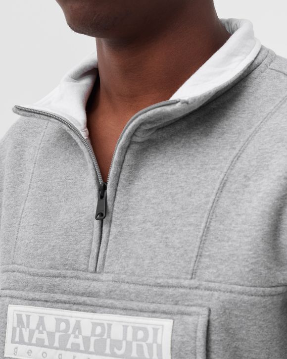 Napapijri BURGEE HALF ZIP SWEATSHIRT Grey | BSTN Store