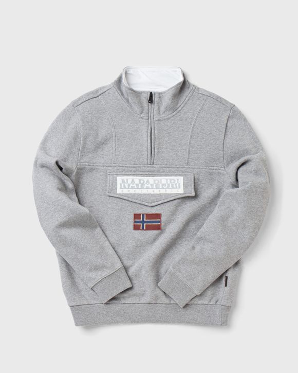 Napapijri BURGEE HALF ZIP SWEATSHIRT Grey | BSTN Store