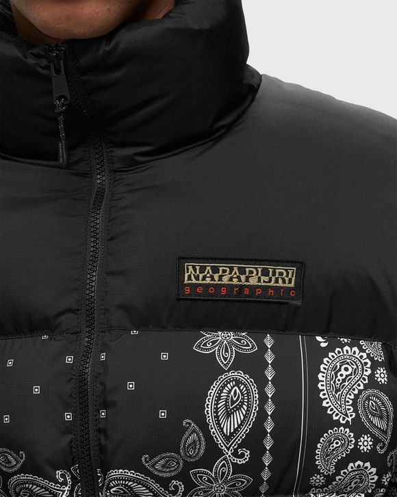 Napapijri Bandana-print Padded Jacket in Black for Men