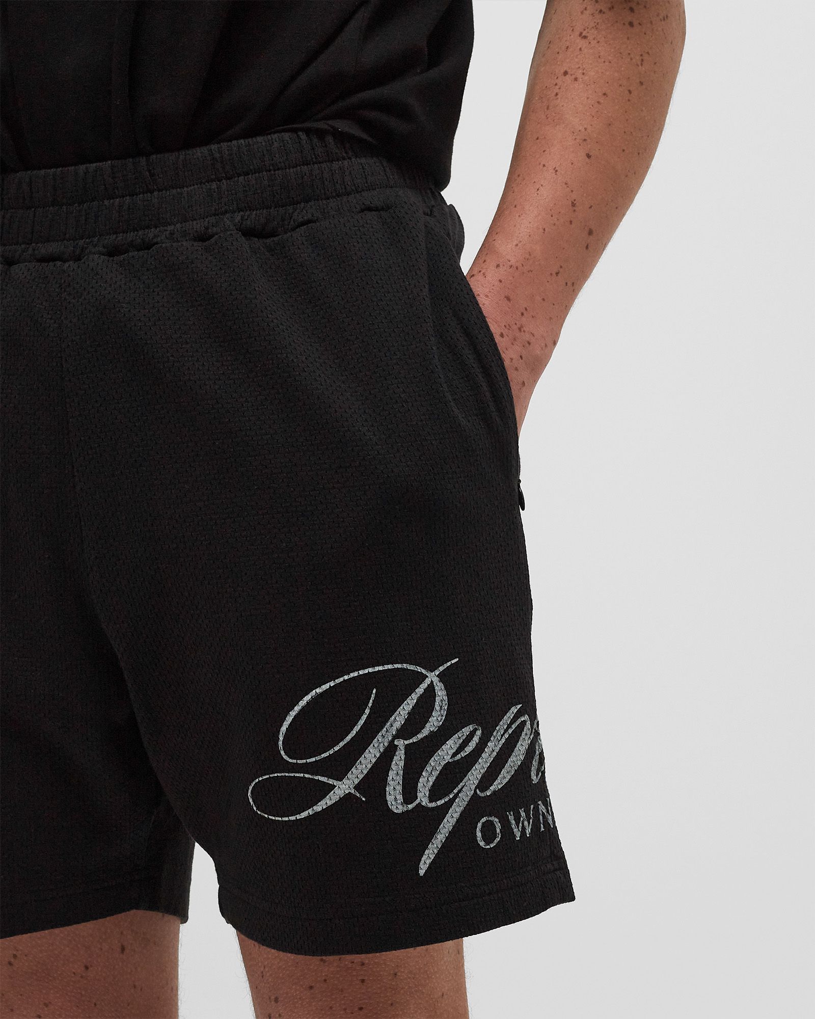 REPRESENT OWNERS CLUB SCRIPT MESH SHORTS