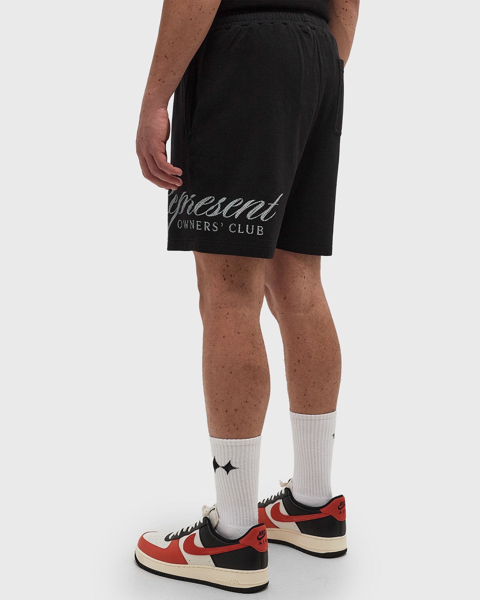 REPRESENT OWNERS CLUB SCRIPT MESH SHORTS