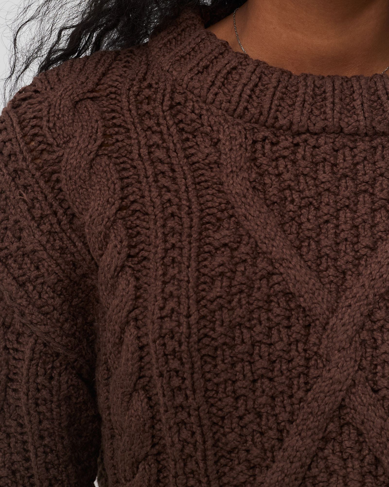 WMNS CUTTING EDGE CABLE SWEATER