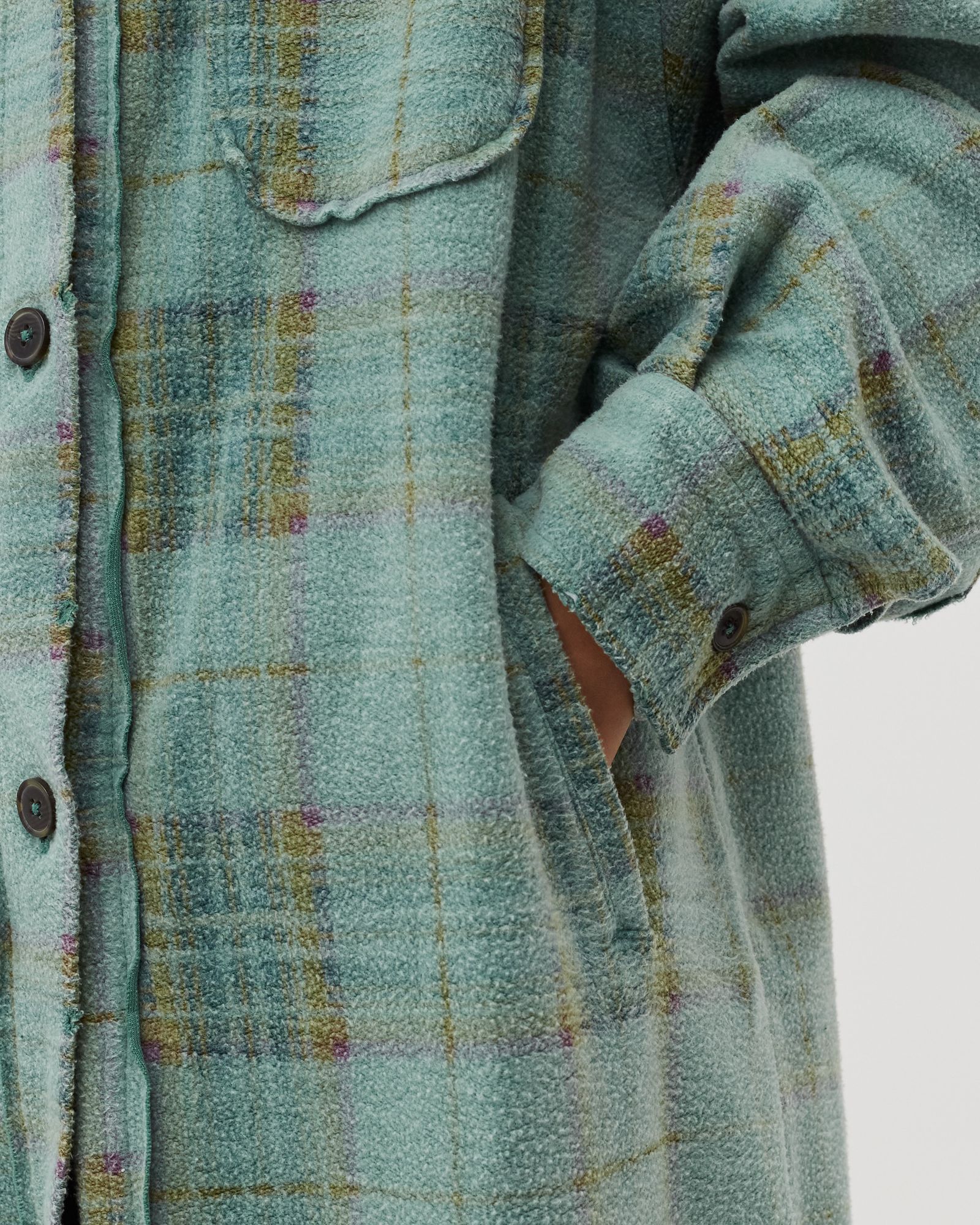 PLAID LONG RUBY HVY WGHT