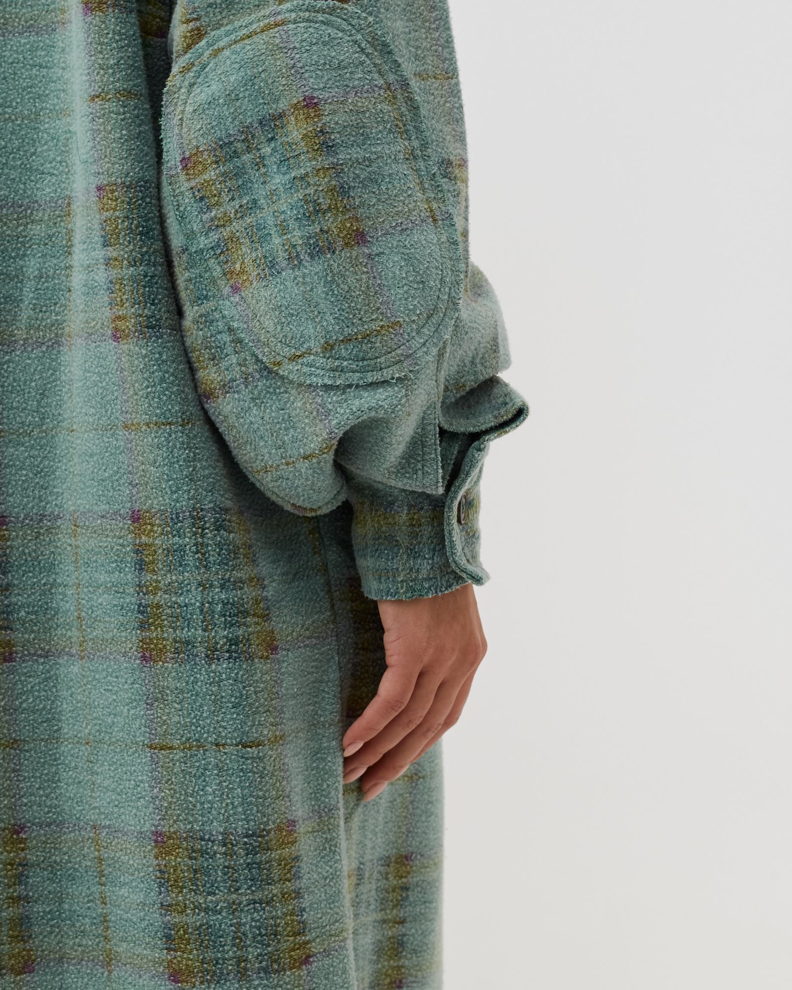 PLAID LONG RUBY HVY WGHT